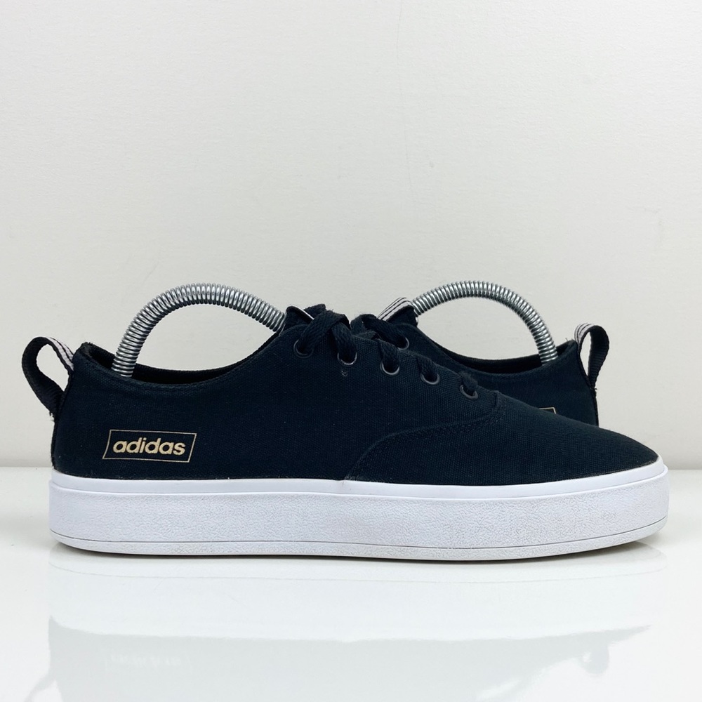 Adidas Women’s Broma Black & White Canvas Shoes Size 9.0 Low Top Platform